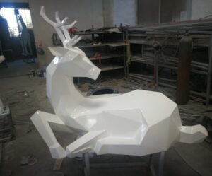 2025_02_25_01_11_09_IMG_7876 Custom Geometric Deer Sculpture Outdoor Metal