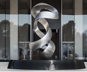 ILPO (2) Brushed Stainless Steel Modern Art Sculpture Series