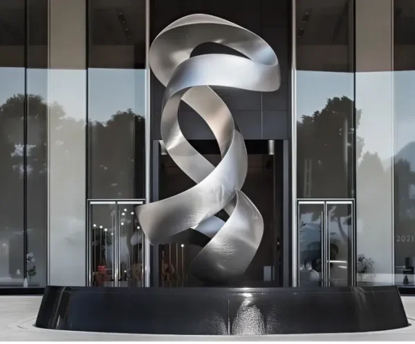 ILPO (2) Brushed Stainless Steel Modern Art Sculpture Series