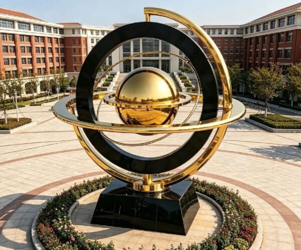 IMG_9678 Custom Stainless Steel Mirror Globe Sculpture