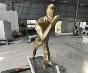 RT (4) Geometric Figure Stainless Steel Painted Art Sculpture Series